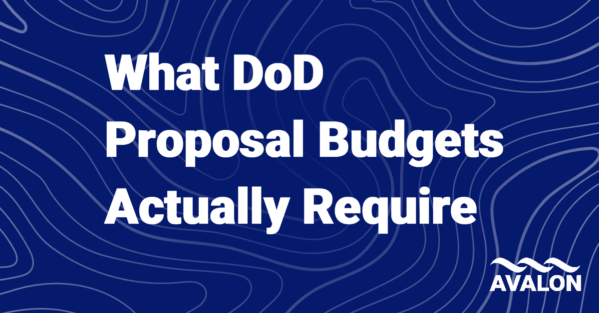 What DoD Proposal Budgets Actually Require